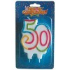 Candelina per torta numero 50 multicolor Cm. 12