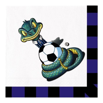 Tovaglioli carta Cm. 33x33 Nerazzurro - Blister 20 pezzi