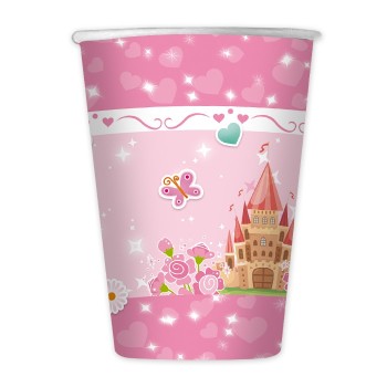 Bicchieri carta 200cc. Princess - Blister 8 pezzi