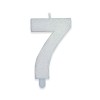 Candelina per torta glitterata classic bianca Cm. 9 - Numero 7