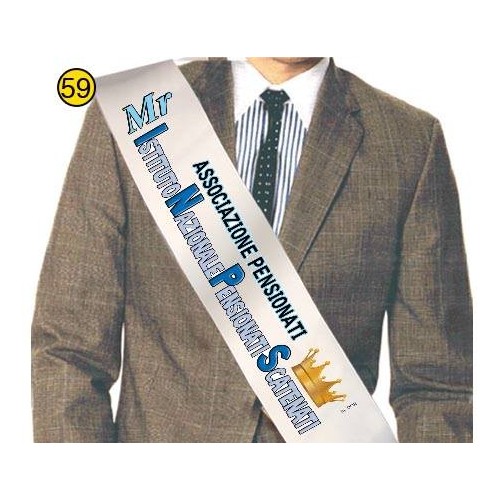 Fascia in tessuto "Mr Inps Associazione Pensionati"