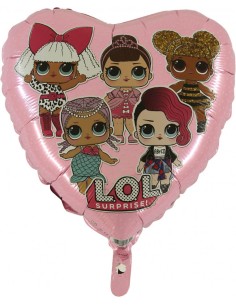 Pallon mylar cuore 18" Cm. 45 Lol Surprise rosa