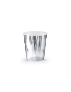 Bicchieri carta metallizzati Silver 180 Ml. - Blister 6 pezzi