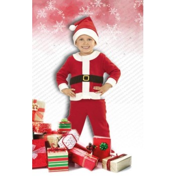 Vestito Babbo Natale da bambino - Taglia unica 6/8 anni
