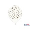 Palloncino lattice cm. 30 strong Trasparente con triangoli Gold - Blister 50 pezzi