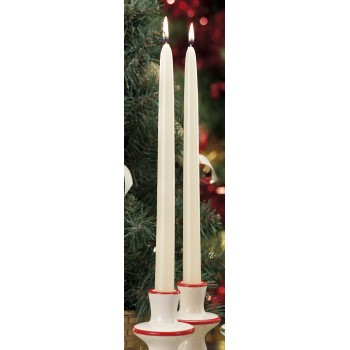 Set 2 candele cera lunghe lisce Cm. 28 Avorio