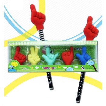 Set 5 gomme per matita "Gesti"