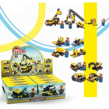 Mini costruzioni in scatolina 48 pezzi - Automezzi Edilizia