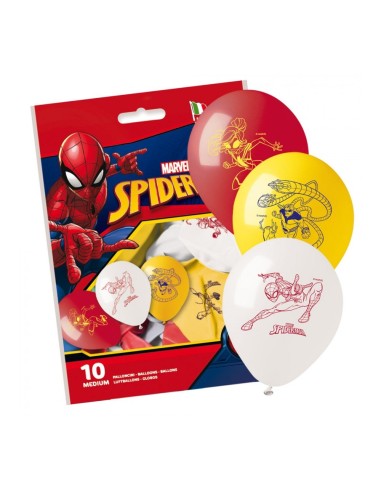 Blister 10 palloncini lattice grandi Spiderman