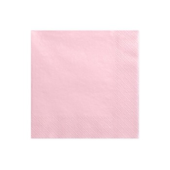 Tovaglioli carta 3 veli Cm. 33x33 - Light Pink - Blister 20 pezzi