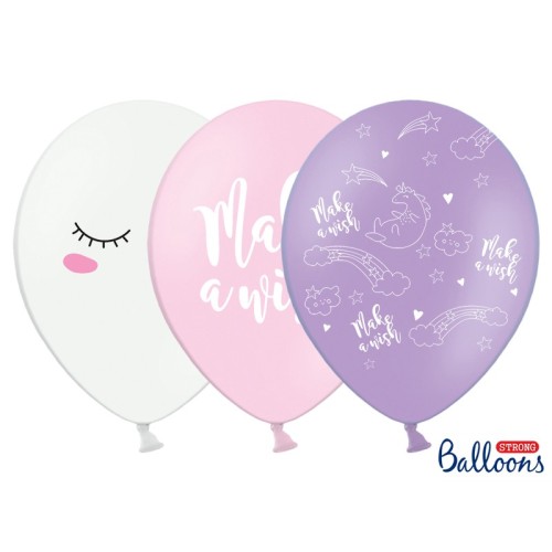 Palloncino lattice cm. 30 strong "Unicorno" assortito - Blister 50 pezzi