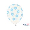 Palloncino lattice cm. 30 strong trasparente "Flower pink" - Blister 50 pezzi