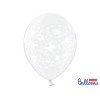 Palloncino lattice cm. 30 strong trasparente "Butterfly white" - Blister 50 pezzi