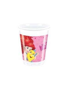Bicchieri plastica Principesse - Blister 8 pezzi