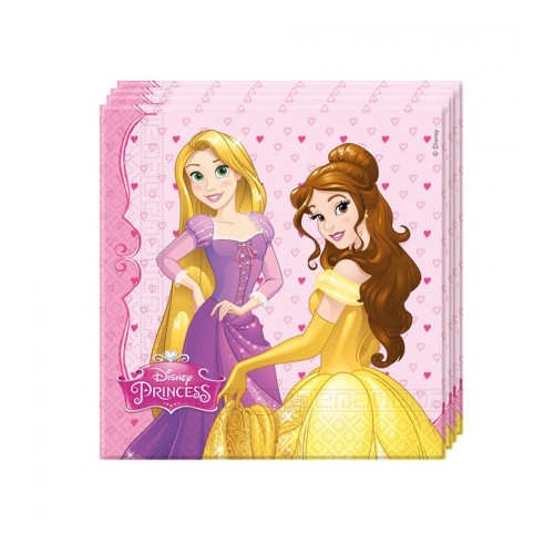 Tovaglioli carta Cm. 33x33 Principesse - Blister 20 pezzi