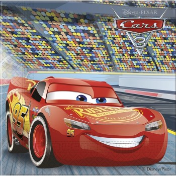 Tovaglioli carta Cm. 33x33 Cars - Blister 20 pezzi