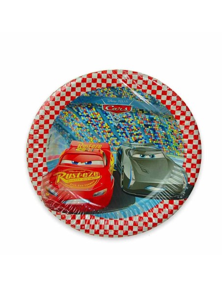 Piatti carta Cm. 20 Cars - Blister 8 pezzi