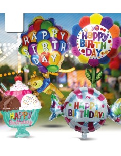 Palloncino mylar sagomato Happy Birthday Cm. 68x50