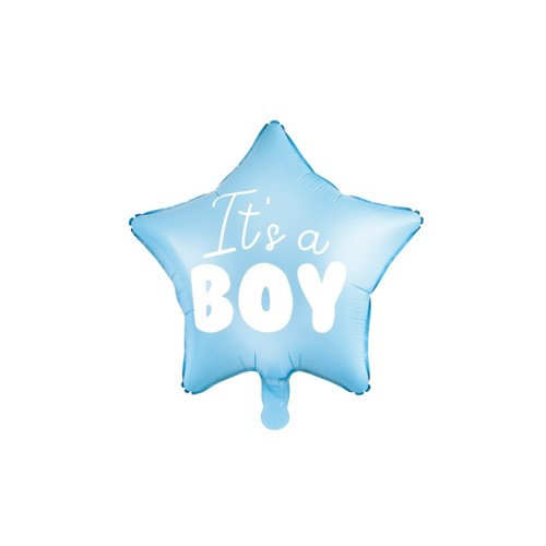 Palloncino mylar stella 18" stella Light Blue "It's a Boy"