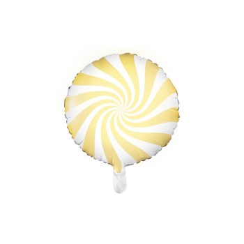 Palloncino mylar rotondo 18" Cm. 45 - Lecca Lecca - Giallo