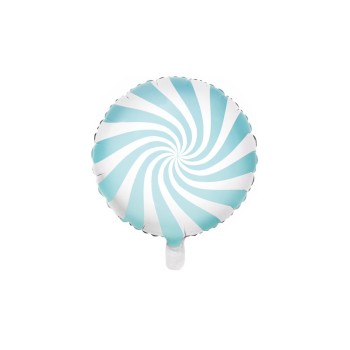 Palloncino mylar rotondo 18" Cm. 45 - Lecca Lecca - Light Blue