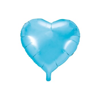 Palloncino mylar cuore metal 18" Cm. 45 - Sky Blue