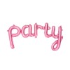 Palloncino mylar scritta "Party" rosa Cm. 80x40