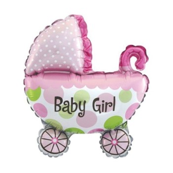 Palloncino mylar minishape Carrozzina Girl - Blister 5 pezzi