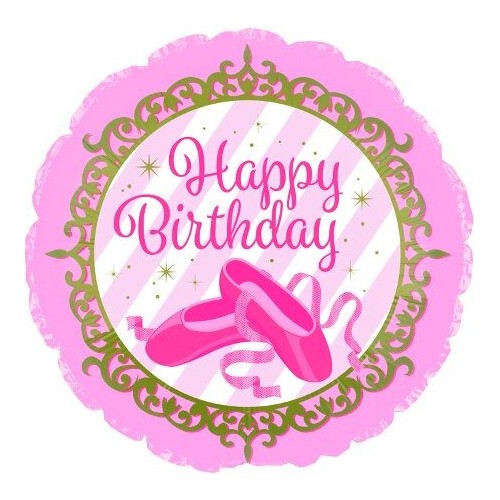 Palloncino mylar rotondo 18" Cm. 45 - Happy Birthday scarpette