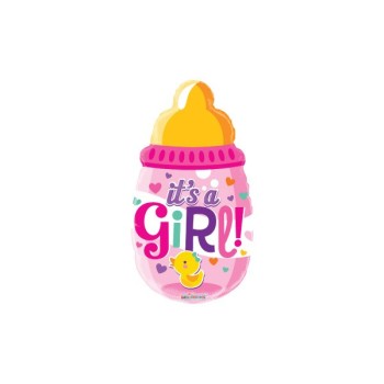Palloncino mylar minishape Biberon It's a Girl - Blister 5 pezzi
