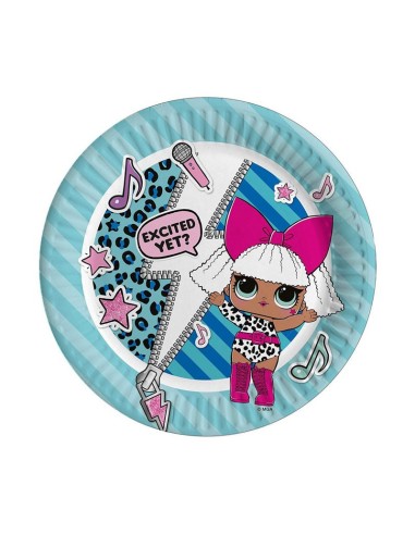 Piatti carta Cm. 18 Lol Surprise - Blister 8 pezzi