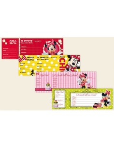 Inviti per feste carnet assegni - Blocchetto 15 inviti - Minnie