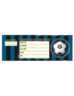 Inviti per feste carnet assegni - Blocchetto 15 inviti - Nerazzurri