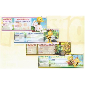 Inviti per feste carnet assegni - Blocchetto 15 inviti - Ape Maia
