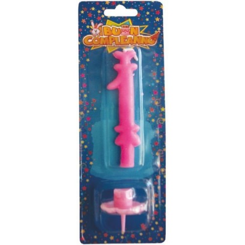 Candelina numero classico Rosa - N. 1