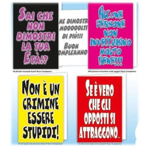 Biglietto auguri compleanno Humour