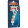 Candelina per torta numero 7 multicolor Cm. 12