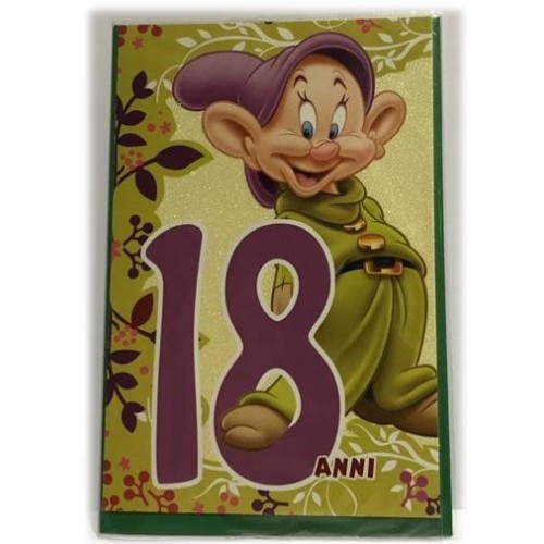 Biglietto auguri classico 18 anni Cucciolo Sette Nani