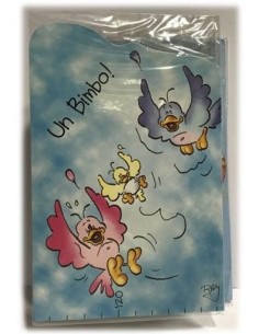 Biglietto auguri a fisarmonica Nascita "Bimbo"