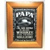 Quadretto legno Cm. 19x24 "Whisky Papa' "