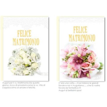 Biglietto auguri classico Matrimonio con portasoldi