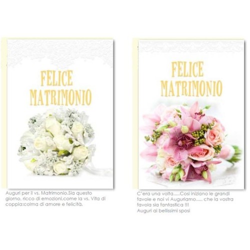 Biglietto auguri classico Matrimonio con portasoldi