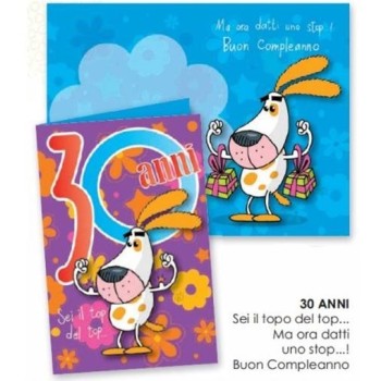 Biglietto auguri classico 30 anni