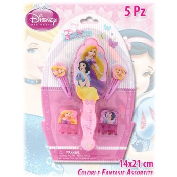 Set spazzola e accessori per capelli Principesse