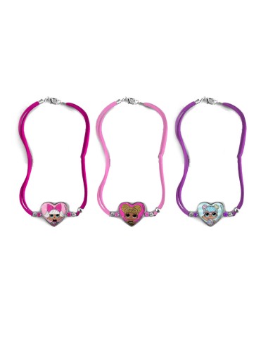 Collanina cordino colorato con charms Lol Surprise
