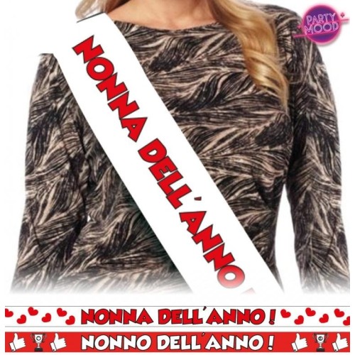 Fascia umoristica in tessuto - Nonno / Nonna dell'anno