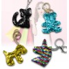 Portachiavi con paillettes "Animal" Cm. 9