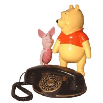 Telefono fisso Winnie Pooh con figura resina