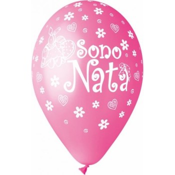 Palloncini grandi Cm. 30 round - Sono nata - Blister 15 pezzi