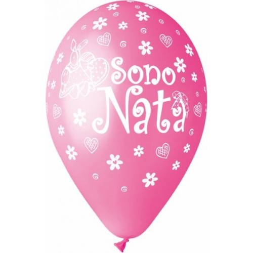 Palloncini grandi Cm. 30 round - Sono nata - Blister 15 pezzi